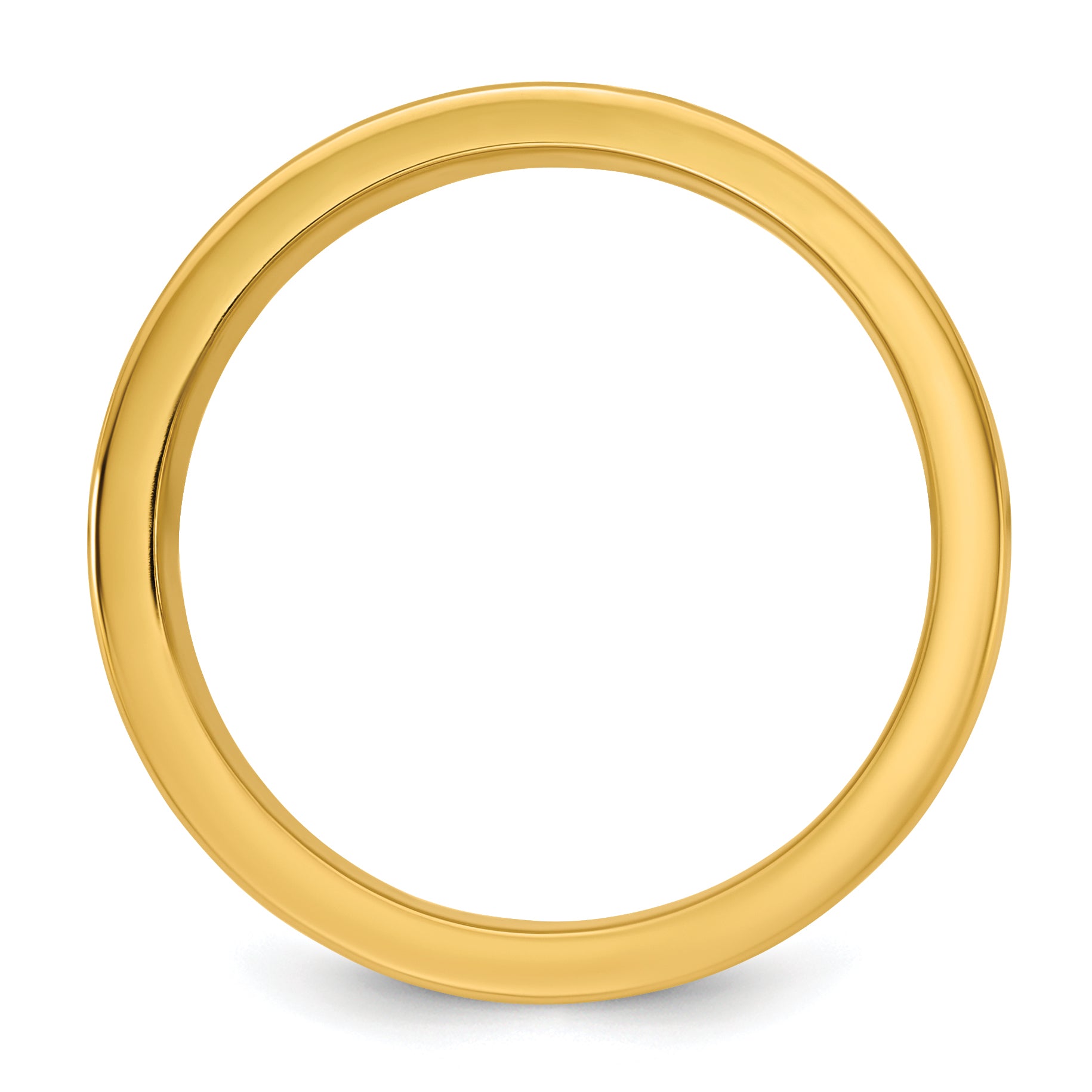 14k Two-Tone Yellow and White 8mm Step Up Beveled Wedding Band Secondary image