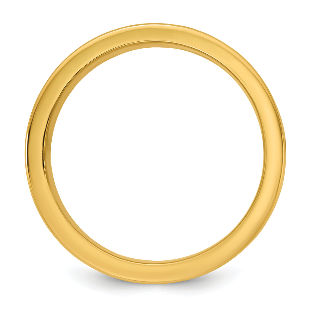 14k Two-Tone Yellow and White 8mm Step Up Beveled Wedding Band