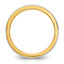 14k Two-Tone Yellow and White 6mm Single Banded Wedding Band