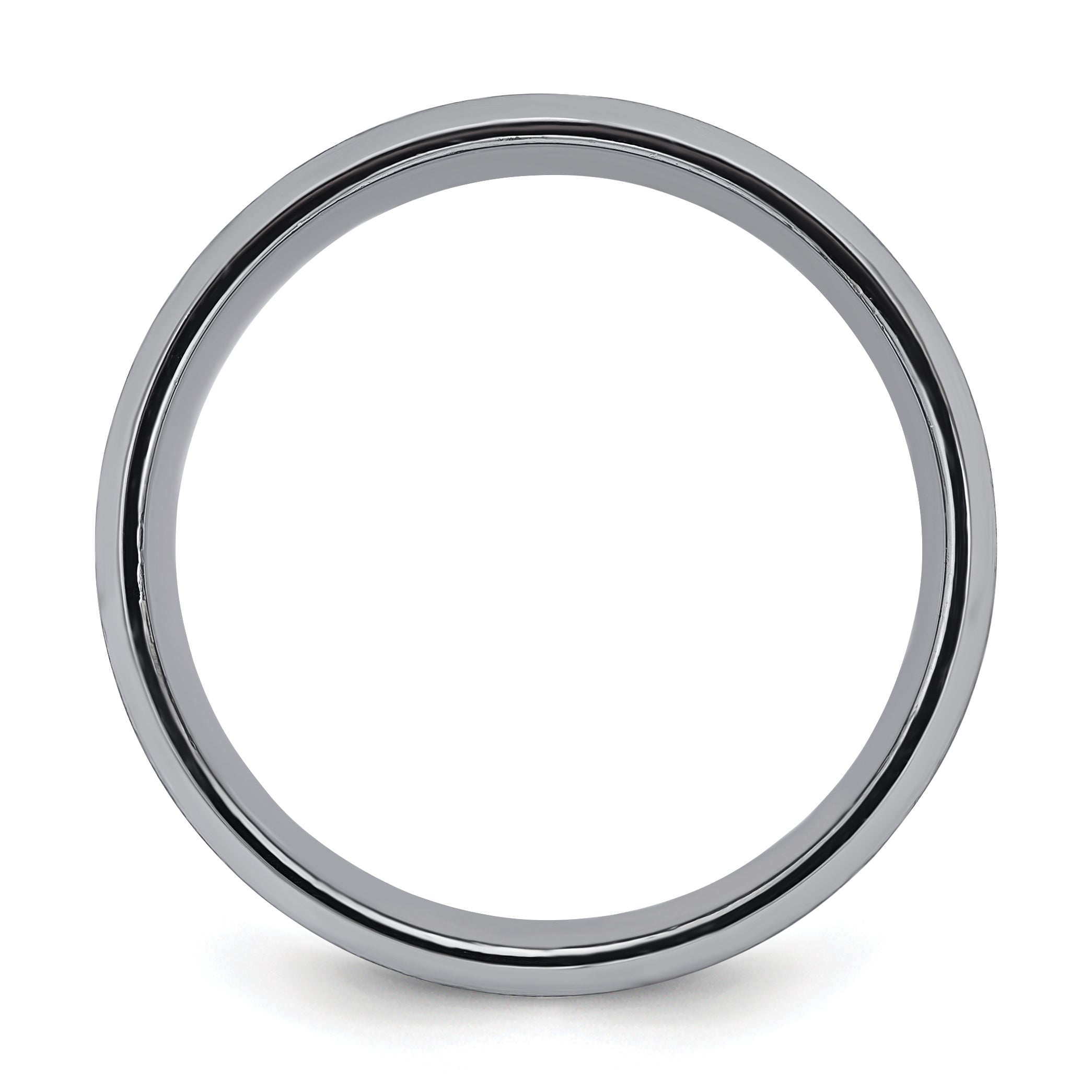 Chisel Tantalum Brushed and Polished 8mm Beveled Edge Band Secondary image