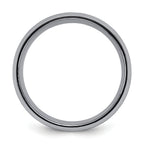 Chisel Tantalum Brushed and Polished 8mm Beveled Edge Band