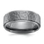 Chisel Tantalum Brushed and Polished Hammered Center 8mm Beveled Edge Band