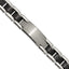 Brushed & Black IP-Plated Bracelet in Tungsten, 14mm, 8.5" - Sophia Jewelers
