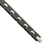 Black Ceramic & Tungsten Link Bracelet in Tungsten, 10mm, 8.5 in - Sophia Jewelers