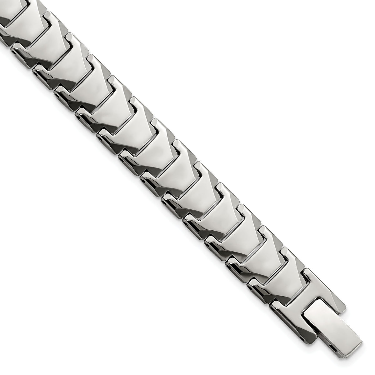 Link Bracelet in Tungsten, 11mm 9in - Sophia Jewelers