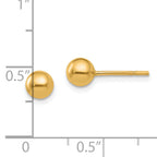 Sterling Silver Gold-plated 5mm Polished Ball Post Earrings