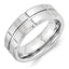Vitalium Brushed Center Grooved 8mm Beveled Edge Band