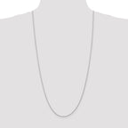 14K White Gold 9 inch 1.3mm Diamond-Cut Machine Made Rope with Lobster Clasp Chain Anklet
