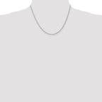 14K White Gold Solid Rope Chain Necklace 1.5mm - Sophia Jewelers