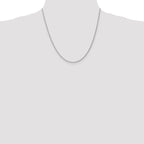 14K White Gold Solid Rope Chain Necklace 1.5mm - Sophia Jewelers