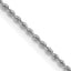 14K White Gold Solid Rope Chain Necklace 2mm