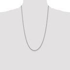 14K White Gold 26 inch 2.5mm Regular Rope with Lobster Clasp Chain