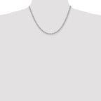 14K White Gold 18 inch 4mm Regular Rope with Lobster Clasp Chain