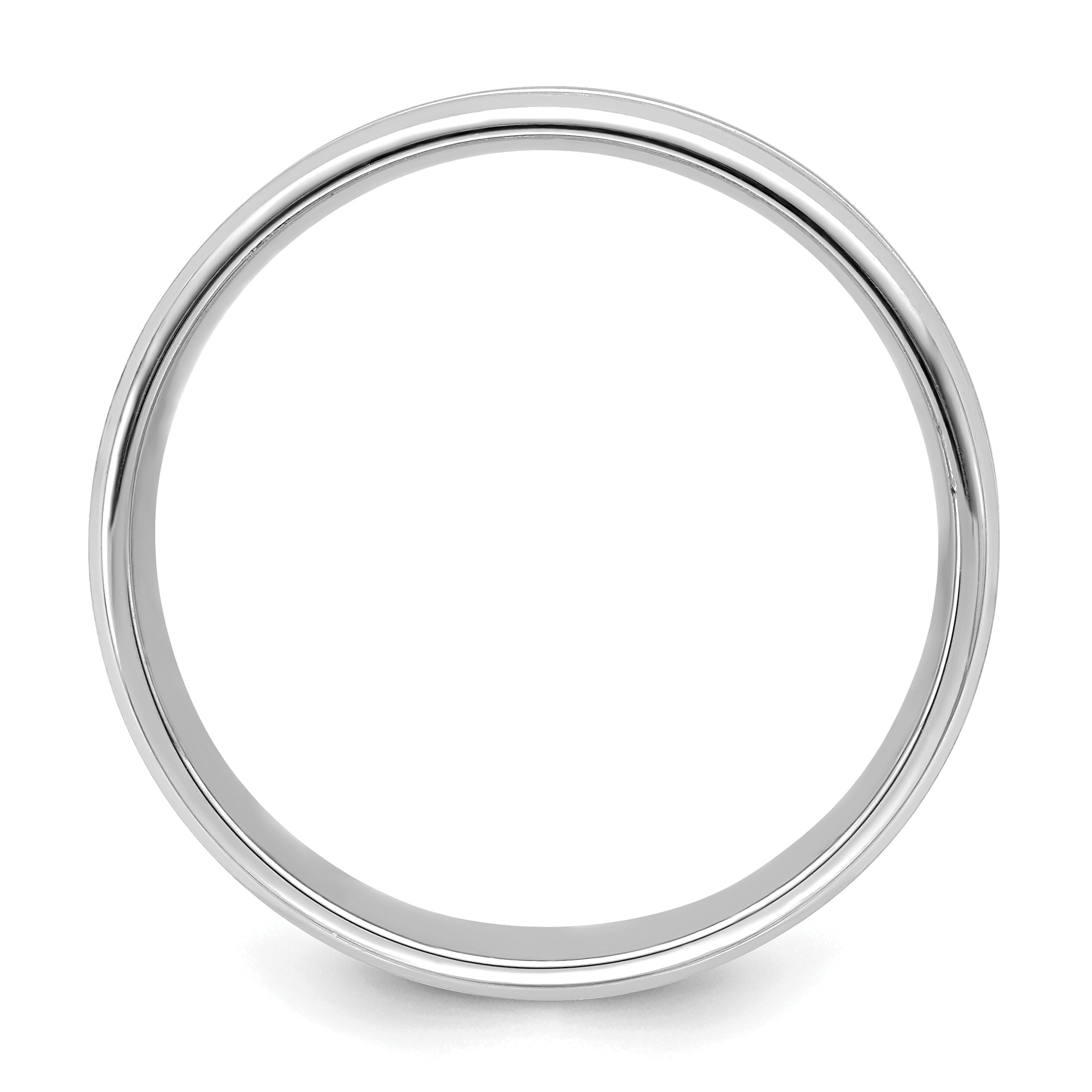 14K White Gold Comfort-Fit Wedding Band 6mm