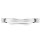 3.0mm 10K White Gold Beveled Edge Comfort Fit Wedding Band - Sophia Jewelers