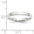 3.0mm 10K White Gold Beveled Edge Comfort Fit Wedding Band - Sophia Jewelers