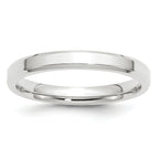 3.0mm 10K White Gold Beveled Edge Comfort Fit Wedding Band - Sophia Jewelers