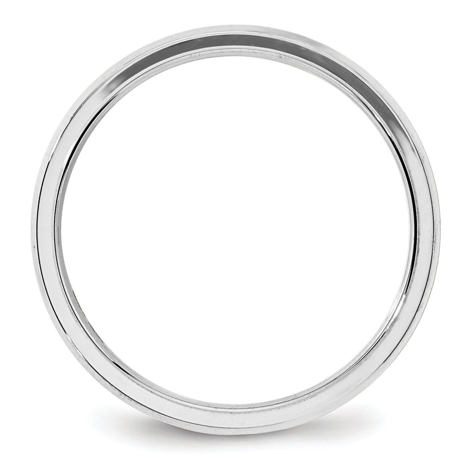 14k White Gold 4mm Beveled Edge Comfort Fit Wedding Band Secondary image
