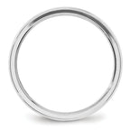 14k White Gold 4mm Beveled Edge Comfort Fit Wedding Band