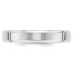 14k White Gold 4mm Beveled Edge Comfort Fit Wedding Band
