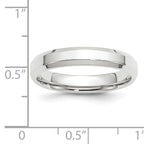 4.0mm 10K White Gold Beveled Edge Comfort Fit Wedding Band - Sophia Jewelers