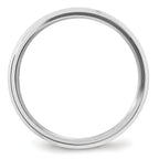 5.0mm 10K White Gold Beveled Edge Comfort Fit Wedding Band - Sophia Jewelers