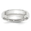14k White Gold 5mm Beveled Edge Comfort Fit Wedding Band