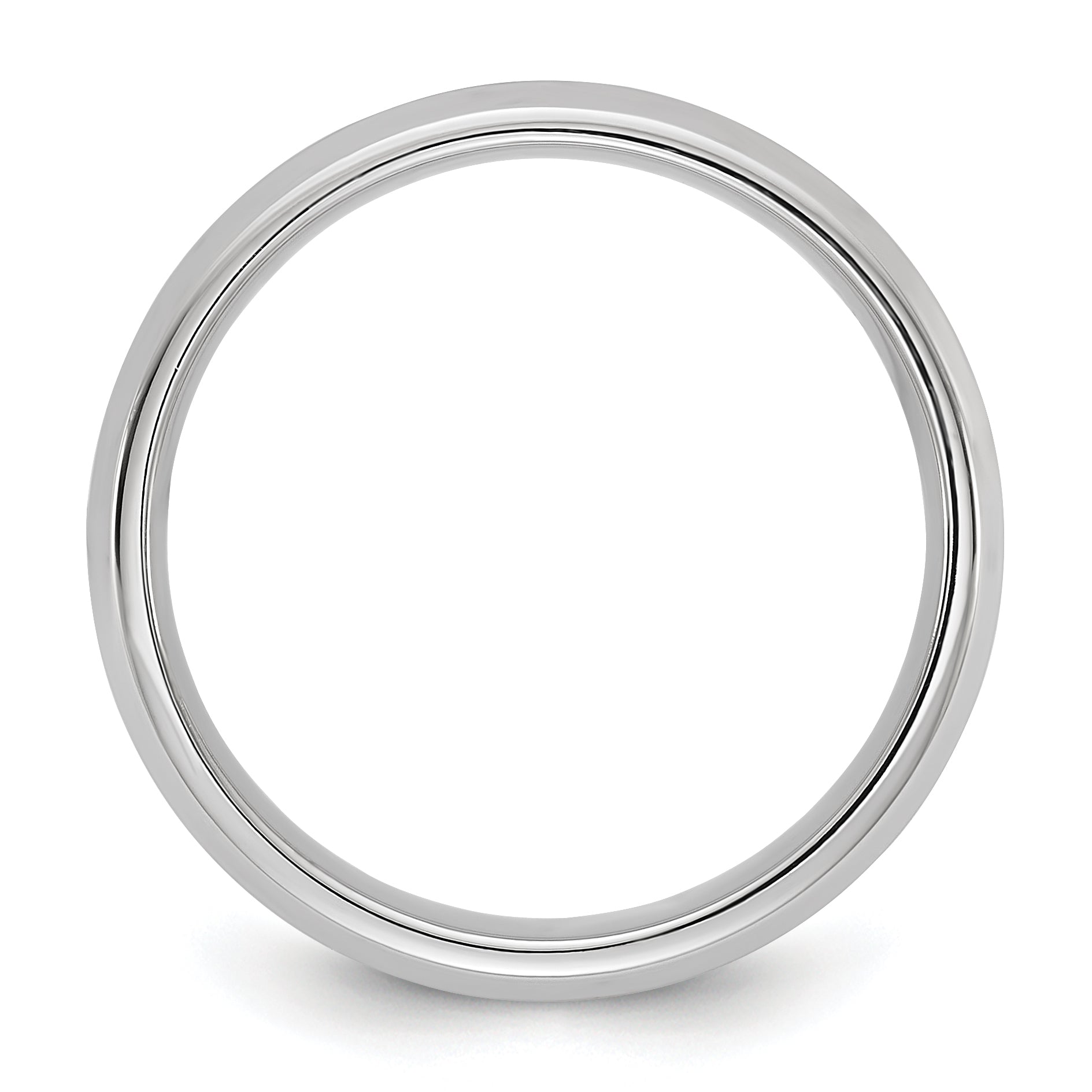 10K White Gold Beveled Comfort-Fit Wedding Band 5.5mm Secondary image