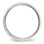 14k White Gold 7mm Beveled Edge Comfort Fit Wedding Band