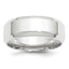 14k White Gold 8mm Beveled Edge Comfort Fit Wedding Band