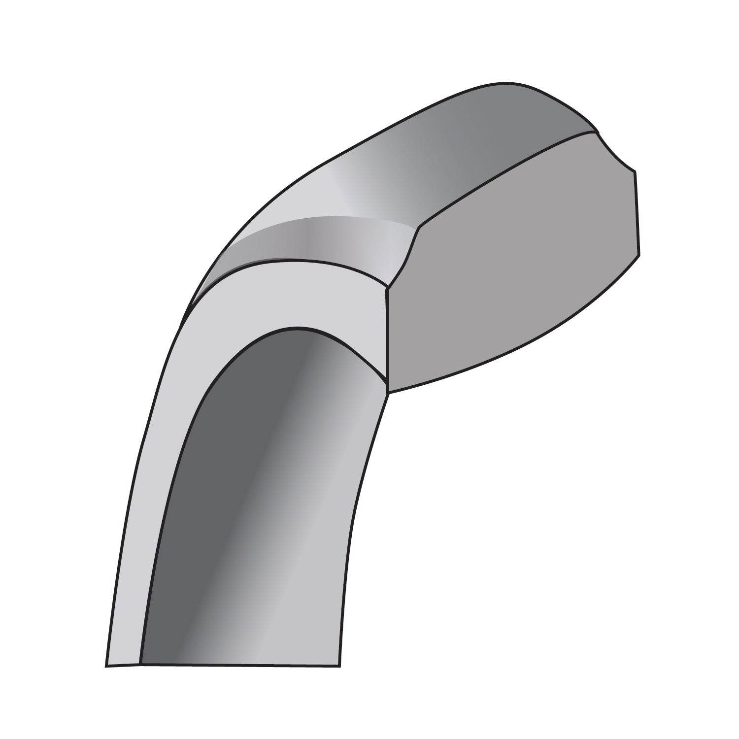 Sterling Silver Rhodium-plated 4mm Bevel Edge Band