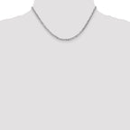 14K White Gold Solid Anchor Chain Necklace 3mm