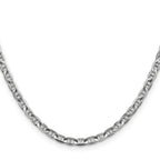 14K White Gold Solid Anchor Chain Necklace 3.75mm