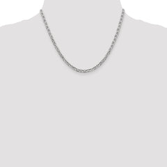 14K White Gold 18 inch 3.75mm Concave Anchor with Lobster Clasp Chain