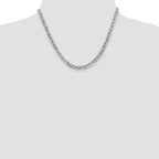 14K White Gold Solid Anchor Chain Necklace 4.5mm