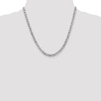 14K White Gold 20 inch 4.5mm Concave Anchor with Lobster Clasp Chain
