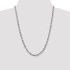 14K White Gold 24 inch 4.5mm Concave Anchor with Lobster Clasp Chain