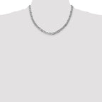 14K White Gold Solid Anchor Chain Necklace 5.25mm