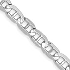 14K White Gold 8 inch 5.25mm Concave Anchor with Lobster ClaspBracelet