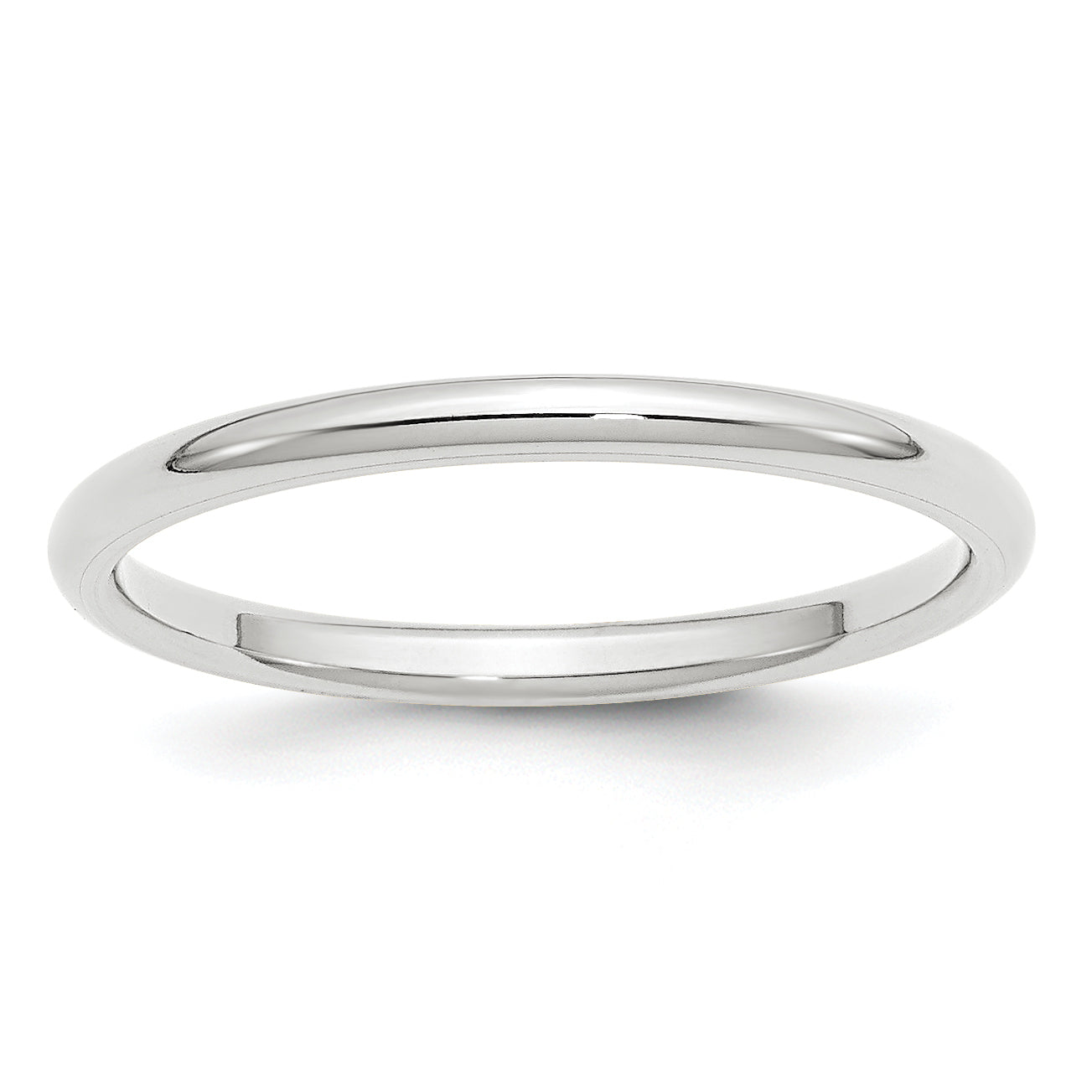 2.0mm 10K White Gold Standard Comfort Fit Wedding Band - Sophia Jewelers