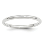 14k White Gold 2mm Standard Weight Comfort Fit Wedding Band