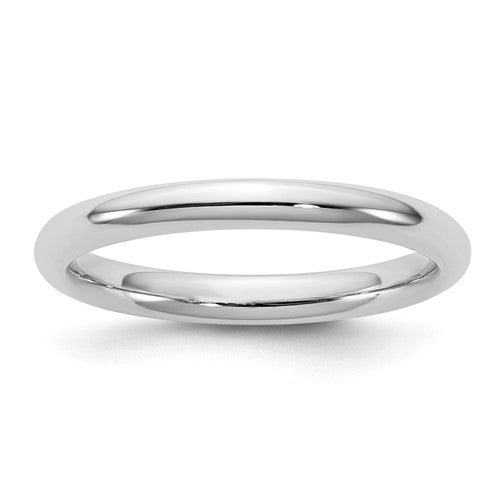 Comfort-Fit Wedding Band in 10K White Gold, 2.5mm - Sophia Jewelers Main image
