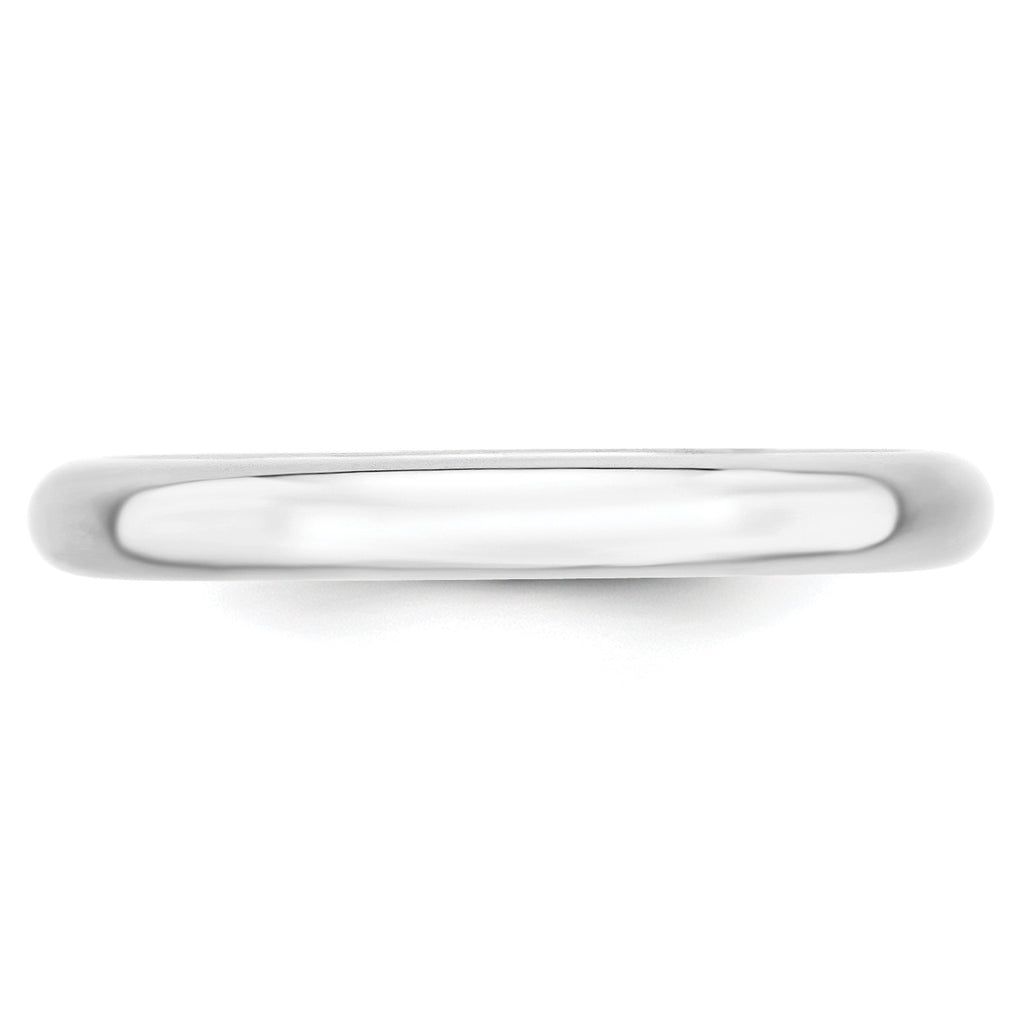 14k White Gold 3mm Standard Weight Comfort Fit Wedding Band