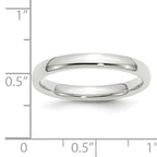 14k White Gold 3mm Standard Weight Comfort Fit Wedding Band