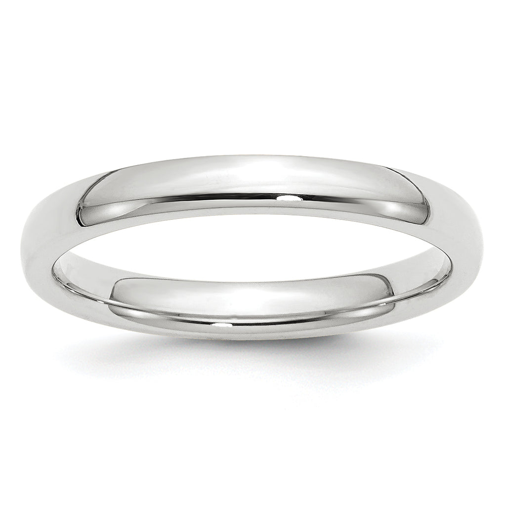 3.0mm 10K White Gold Standard Comfort Fit Wedding Band - Sophia Jewelers