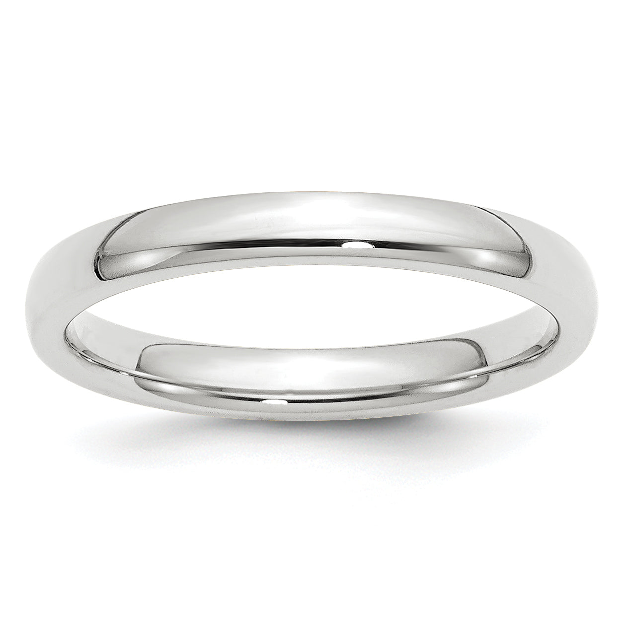 14k White Gold 3mm Standard Weight Comfort Fit Wedding Band Main image