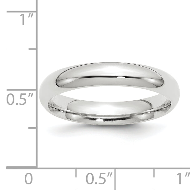 4.0mm 10K White Gold Standard Comfort Fit Wedding Band - Sophia Jewelers