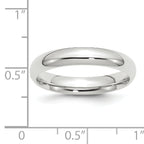 14k White Gold 4mm Standard Weight Comfort Fit Wedding Band