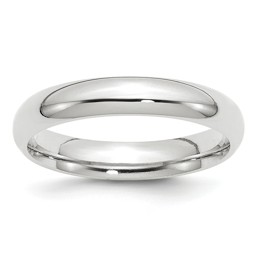 14k White Gold 4mm Standard Weight Comfort Fit Wedding Band