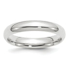 14k White Gold 4mm Standard Weight Comfort Fit Wedding Band
